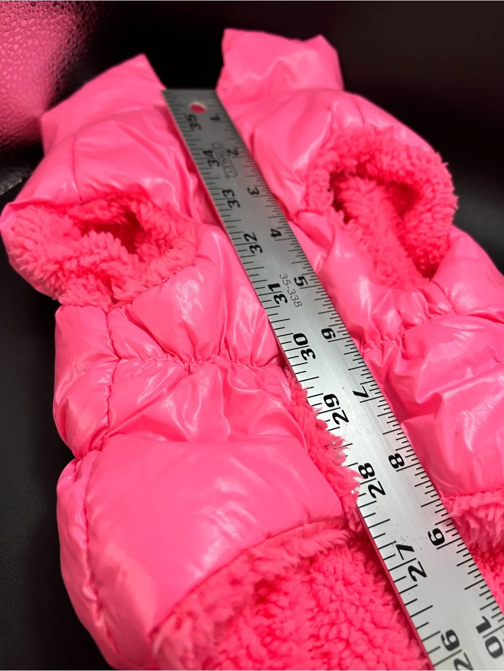 Plush Lined Pink Puffer Dog Coat